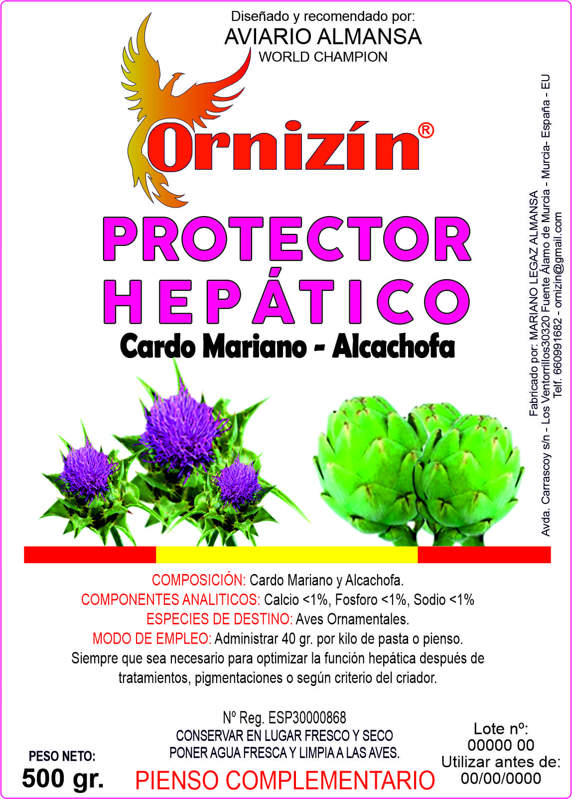 complemento en polvo pajaros protector hepatico
